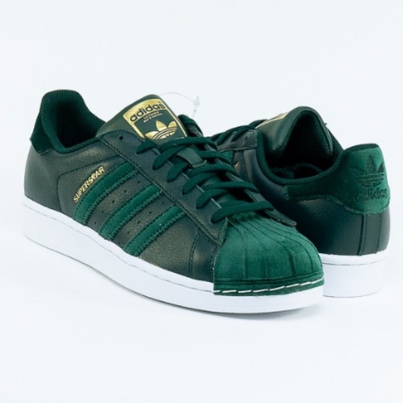 green adidas superstar shoes
